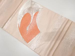 地紙に鶴模様 刺繍 袋帯